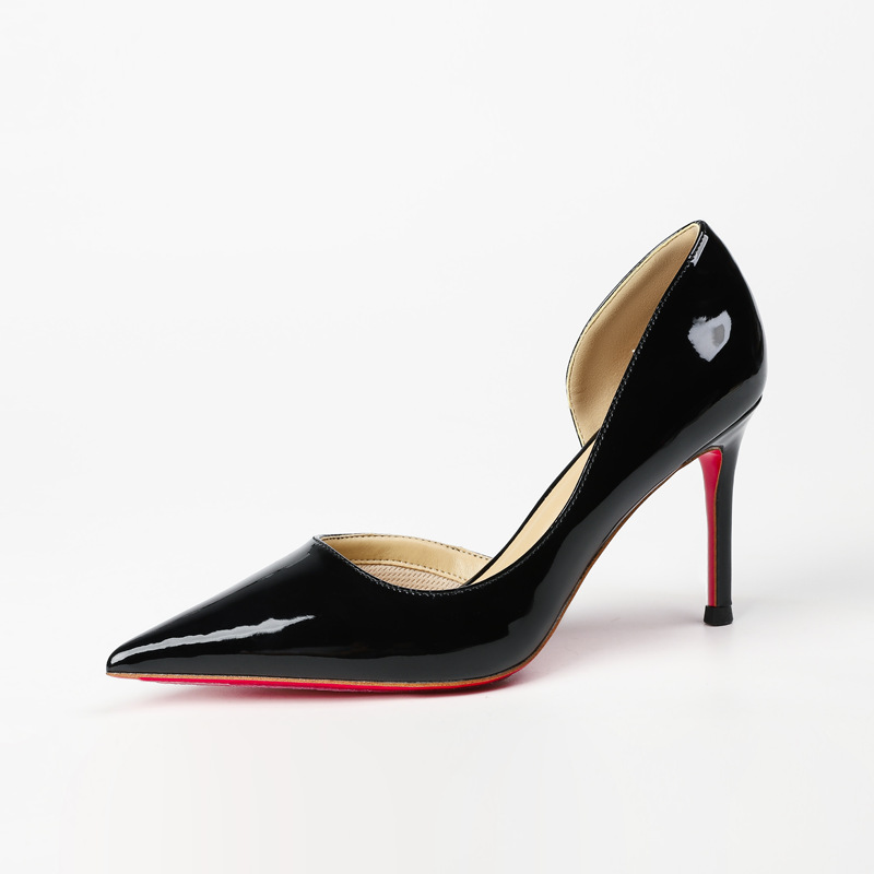 8 cm avec base intérieure noire et couleur abricot et découpe latérale