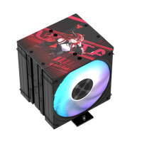 Refroidisseur d'air pour processeur FEZCOOL AZ550, 5 caloducs, roulement fluide, contrôle intelligent de la température, ventilateur silencieux, compatible avec tous les ARGB