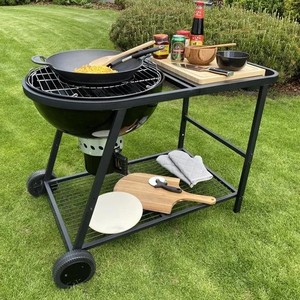 Barbecue au charbon de bois pour jardin extérieur 22.5 pouces multifonction <span class=keywords><strong>3</strong></span> <span class=keywords><strong>en</strong></span> <span class=keywords><strong>1</strong></span> Barbecue, pizza, cuisson et brochette rotative électrique - Product Image 6