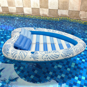 Joyee Hình Trái Tim Hồ Bơi <span class=keywords><strong>Inflatable</strong></span> Không Khí Nệm Nước Lounger Ghế Với Gối Nước Ngủ Đệm Cho Người Lớn - Product Image 2