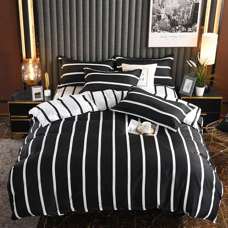 Chine fabricant approvisionnement direct personnalisé polyester impression drap de lit housse de couette ensemble de literie