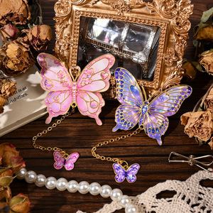 TW TWGS-105 Vintage Cartoon Pattern Brass Metal <b>Bookmarks</b> for Women Aesthetic Gold Fancy Tassel Multi-Functional - Product Image 3