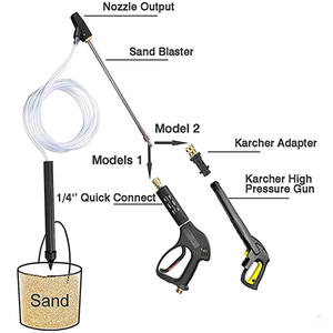 Kit de sablage humide à <span class=keywords><strong>haute</strong></span> <span class=keywords><strong>pression</strong></span> avec tuyau 3M, raccord rapide, <span class=keywords><strong>buse</strong></span> en céramique pour le nettoyage des voitures, élimination de la rouille - Product Image 2