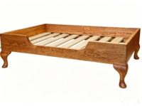 T0029 Canapé pour chien et chat en bois de chêne massif, style vintage bohème français, durable, facile à nettoyer, base à lattes, mobilier de maison de haute qualité