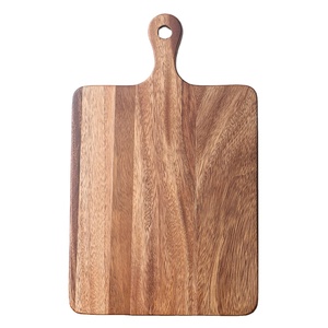 Tabla de Cortar de Madera de Acacia <span class=keywords><strong>Muso</strong></span> para Cocina, Tabla de Cortar de Madera con Asa para Colgar, Tabla Cuadrada para Pan, Pizza y Queso - Product Image 1