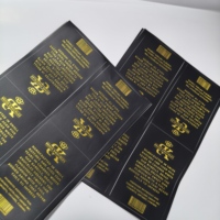 Maßgefertigte Schwarze Matte Goldfolie-Etiketten für Kerzenverpackungen Logo-Aufkleber