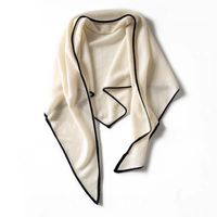 Meilleure vente Triangle d'hiver de luxe personnalisé Grande écharpe pour femmes Poncho Cape en tricot pur cachemire
