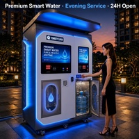 Distributeur d'eau à monnayeur avec membrane RO 800 GPD, eau purifiée réfrigérée, kiosque de remplissage pour stations-service et aires de repos routières