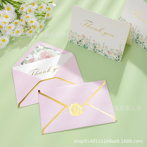 Carte de voeux de joyeux anniversaire personnalisée en feuille d'or avec logo imprimé pour le Nouvel An Impression offset Cartes de remerciement en papier Graduation - Product Image 4