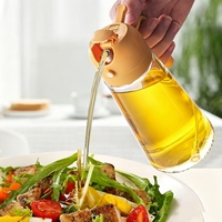 Rociador de Aceite de Vidrio 2 en 1 de 470 ml con Doble Pulverización, Antigoteo, Multifuncional, para Cocina, con Apertura y Cierre Automático