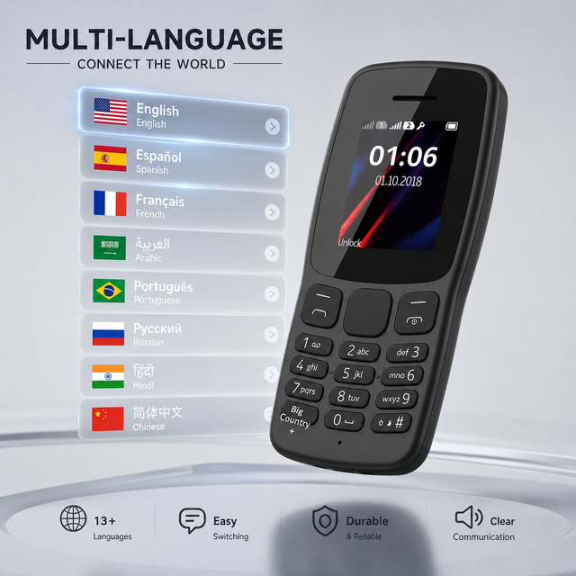 2026 Hot Sale No Camera 1.8 Inch Feature Phone Dual SIM Unlocked Pocket Keypad Phone Simple Button Phone Factory Wholesale