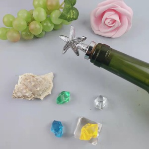Silver Starfish Wine Stopper Zinc Alloy Cork Sealing Bottle Stopper For Wine Bottles - Product Image 2