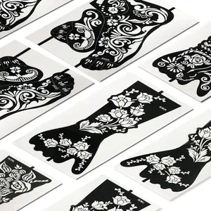 Moonlight Hand Foot Henna Stencils Sticker For Henna Tattoo Henna Temporary Tattoo