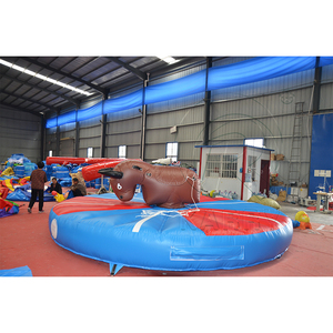 Nuevo Diseño de Brincolines Inflables Redondos, Juego Deportivo y Divertido de Lucha de Toros Inflable con Propulsión Humana para Niños - Product Image 1