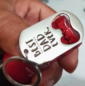 Porte-clés en acier inoxydable « Si papa, tonton, grand-père ne peut pas réparer, personne ne peut le faire » – Décapsuleur pour père et fille - Product Image 6