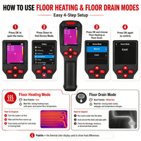 Caméra thermique HD avec écran 240x240, sensibilité thermique 50mk, 7 palettes de couleurs, portable, pour la détection de points chauds en gros, OEM