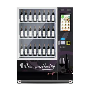 Halooセルフサービスビールワイン自動販売機冷蔵庫年齢認識付きアルコール用の柔軟なガラス瓶自動販売
