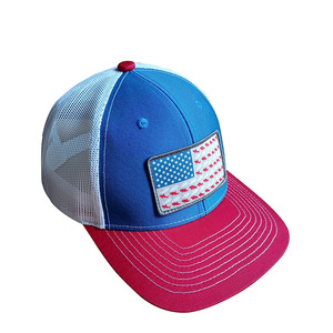 หมวกเบสบอล Gorras หมวกทรักเกอร์ Trucker Tri หมวกโลโก้ผ้าทอสองสีแบบปรับแต่งได้ - Product Image 1