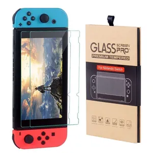 Nintendo Switch LiteOLEDタブレットフィルム用の透明な超タフな疎油性プレミアム強化ガラスゲームプレーヤースクリーンプロテクター