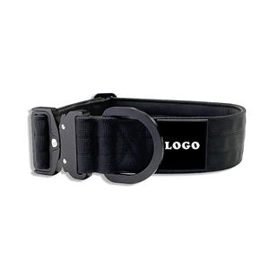 Collar Táctico de Nailon para Perros de 5 cm de Ancho, Collar Acolchado Cómodo de Alta Calidad con Hebilla de Aluminio Negra - Product Image 1