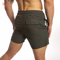 Shorts de plage décontractés pour hommes, personnalisés, pour l'été, en spandex/polyester, taille élastique, imperméables, extensibles dans quatre directions, 1 pièce