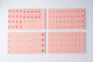 Exclusivo Juego de Mahjong Americano de 160 Piezas con Temática de Cosecha de Otoño en Rosa, Fichas de Mahjong Acrílicas para la Fiesta de Acción de Gracias - Product Image 6