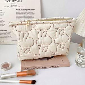 Wholesale Portable Soft Makeup <b>Bag</b> Handy Travel Cosmetics Organizer with Zipper Closure for Toiletry Sorting Pouch for Girls - Product Image 5