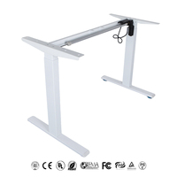 Cadre de bureau électrique réglable en hauteur Hetium, moderne, ergonomique, pliable, en acier, avec support pour moniteur