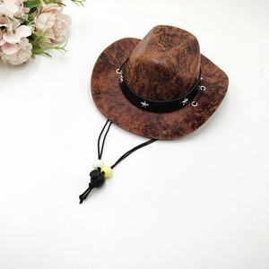 Pequeño vaquero occidental Halloween fantasma Festival fiesta accesorio invierno mascota sol sombrero para perros Mini mascota ropa accesorio para México - Product Image 5