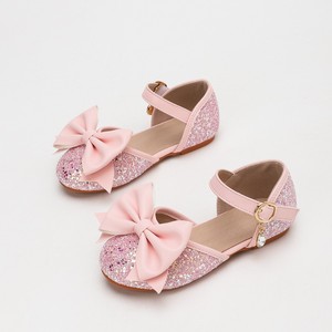 Zapatos de niña con lazo de lentejuelas rosas, cómodos y elegantes, para fiestas y actuaciones, talla grande, estilo princesa con hebilla hueca. - Product Image 5