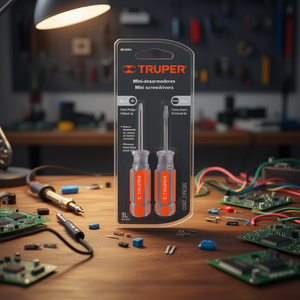 Juego de mini destornilladores Truper de 2 piezas con mango de acero de precisión Phillips para reparación de electrónica y proyectos de bricolaje - Product Image 2