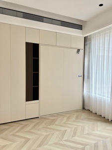 Letto a scomparsa moderno personalizzato salvaspazio matrimoniale grande con telaio in legno e acciaio inossidabile per piccole stanze - Product Image 2