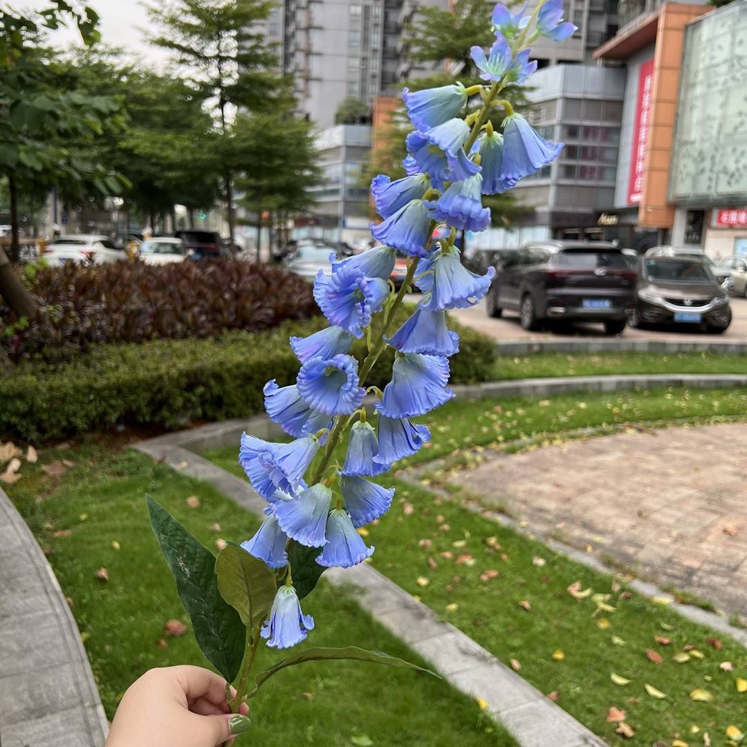 Dusty Blue, French large wind chime light blue