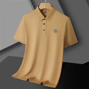 T-shirt d'été <span class=keywords><strong>grande</strong></span> <span class=keywords><strong>taille</strong></span> pour <span class=keywords><strong>homme</strong></span>, manches courtes, grandes tailles, <span class=keywords><strong>polo</strong></span> décontracté chic, col rabattu, sans coutures - Product Image 4