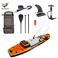 Planche de paddle gonflable double couche pour la pêche en extérieur avec pompe pour les détaillants