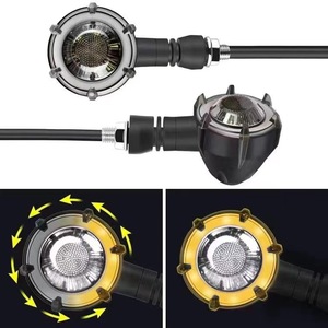Motorcycle Dual Color <b>Round</b> <b>Led</b> Turn Signal 12V Universal Sequential Side <b>Light</b> For Retrofit Upgrade - Product Image 3