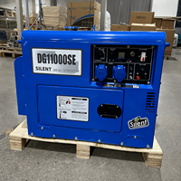 Groupe électrogène diesel silencieux à faible bruit 15 kW 20 kVA, deux cylindres, châssis ouvert, ATS, monophasé/triphasé