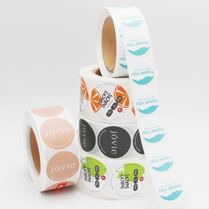 Etichette Adesive Personalizzate a Prezzo di Fabbrica, Etichette Rotonde da 2 Pollici, 500 Pezzi per Rotolo, Adesivi '<span class=keywords><strong>Grazie</strong></span>' per Piccole Imprese, Etichette Sigillanti in Rotolo - Product Image 3