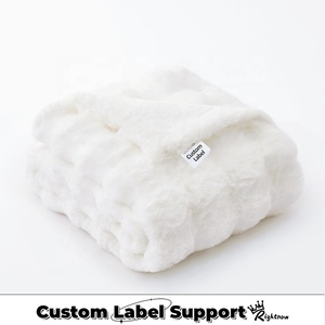 Rất Nhiều Cổ Phiếu Chất Lượng Cao Sang Trọng Double Side Mềm Faux Lamb Thỏ Lông Ném Chăn Với Đệm Cho Sofa - Product Image 3