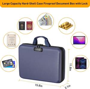 Pochette de rangement sécurisée pour passeport, ignifuge, imperméable, avec fermeture éclair et revêtement en silicone - Product Image 4