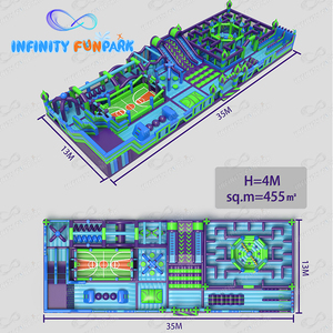 Château gonflable pour enfants, parc commercial, jeux de parc gonflables en plein air, parc à thème gonflable - Product Image 2
