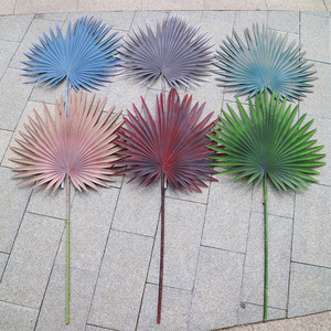 D-050666 yapay çok renkli palmiye ağacı yaprakları 94cm uzunluk tropikal yapraklar dekoratif bitkiler sahte yaprakları satılık - Product Image 2