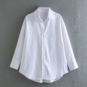 Ohsisa 2025 colección de otoño de manga larga suelta impresa seda satén drapeado cuello vuelto camisa a rayas blusas de mujer - Product Image 6