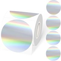 Rouleau de 500 autocollants ronds adhésifs imperméables de 2,5 cm pour étiquettes de tri, points de couleur, étiquettes vierges pour loisirs créatifs et scellage