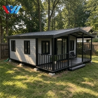 Maison conteneur extensible de 20 pieds, 2 chambres, idéale comme logement d'appoint pour jardin et location