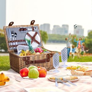 Panier <span class=keywords><strong>de</strong></span> pique-nique pliable OEM en <span class=keywords><strong>osier</strong></span> blanc pour 6 personnes, personnalisé, isolé, pour enfants, extérieur, pliable, pour 4 personnes avec couvercle - Product Image 6