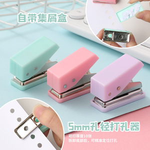 Mini Stapler Set Macaron Color Plastic Office Stationery With Measuring Tape And Stickers For Desk Use - Product Image 5