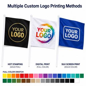 Bandera Pequeña Personalizada con Logotipo, Mini Guirnalda con Asta para Eventos Deportivos, Desfiles, Publicidad, Festivales, Decoración de Fiestas - Product Image 2