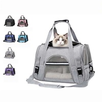 Sacs de voyage pliables et respirants en tissu Oxford pour animaux de compagnie avec plusieurs fenêtres en maille, sac de transport pour animaux avec poignée et bandoulière pour chats