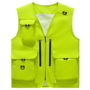 Nouveaux hommes gilets décontracté multi-poches imprimé Logo photographie travail gilet personnalisé vêtements de travail gilet - Product Image 1